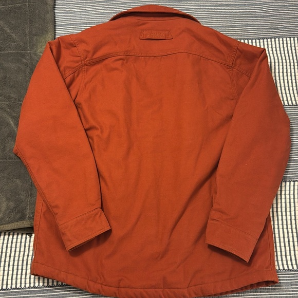 Duluth Trading Alaskan Hardware Lined Shirt Jacket Burnt Orange Mens Size M - Picture 5 of 7